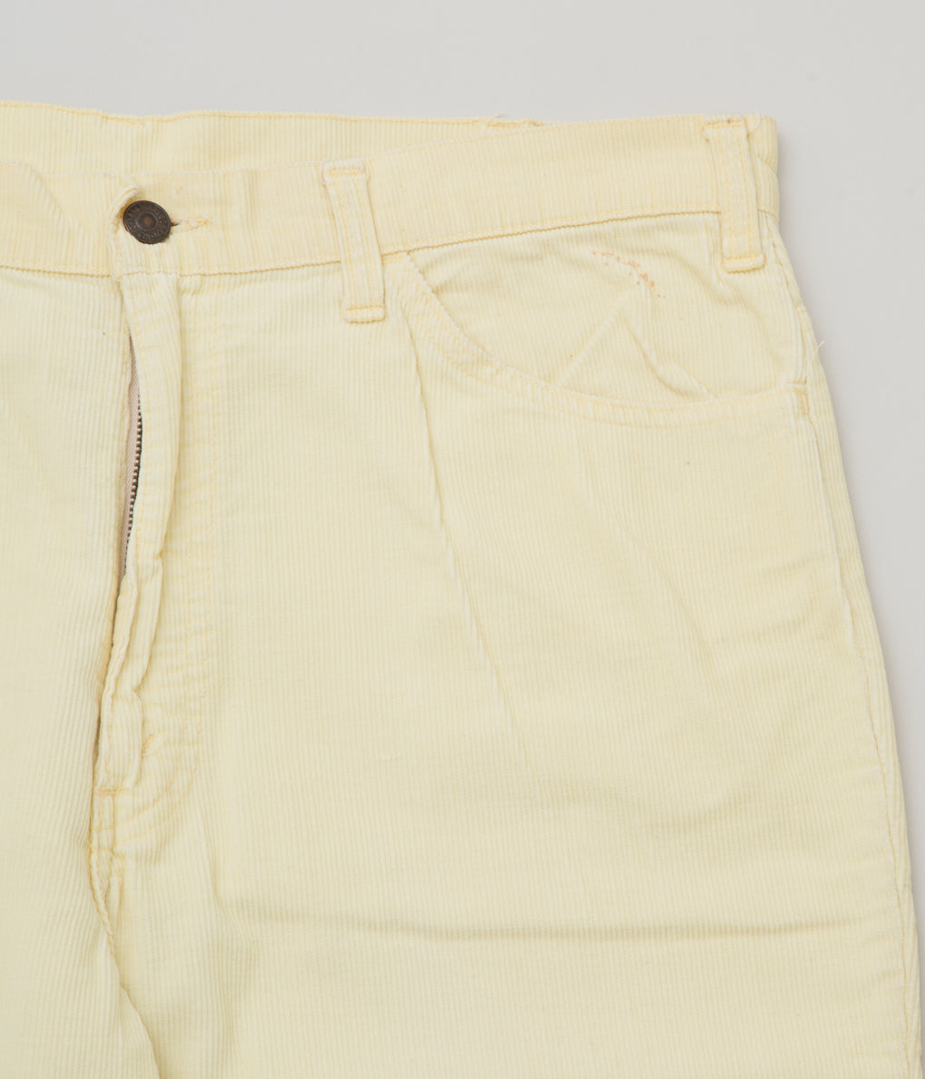 VINTAGE CLOTHING "70'S LEVI'S YELLOW CORDUROY 646 PANTS"(W35/L31)