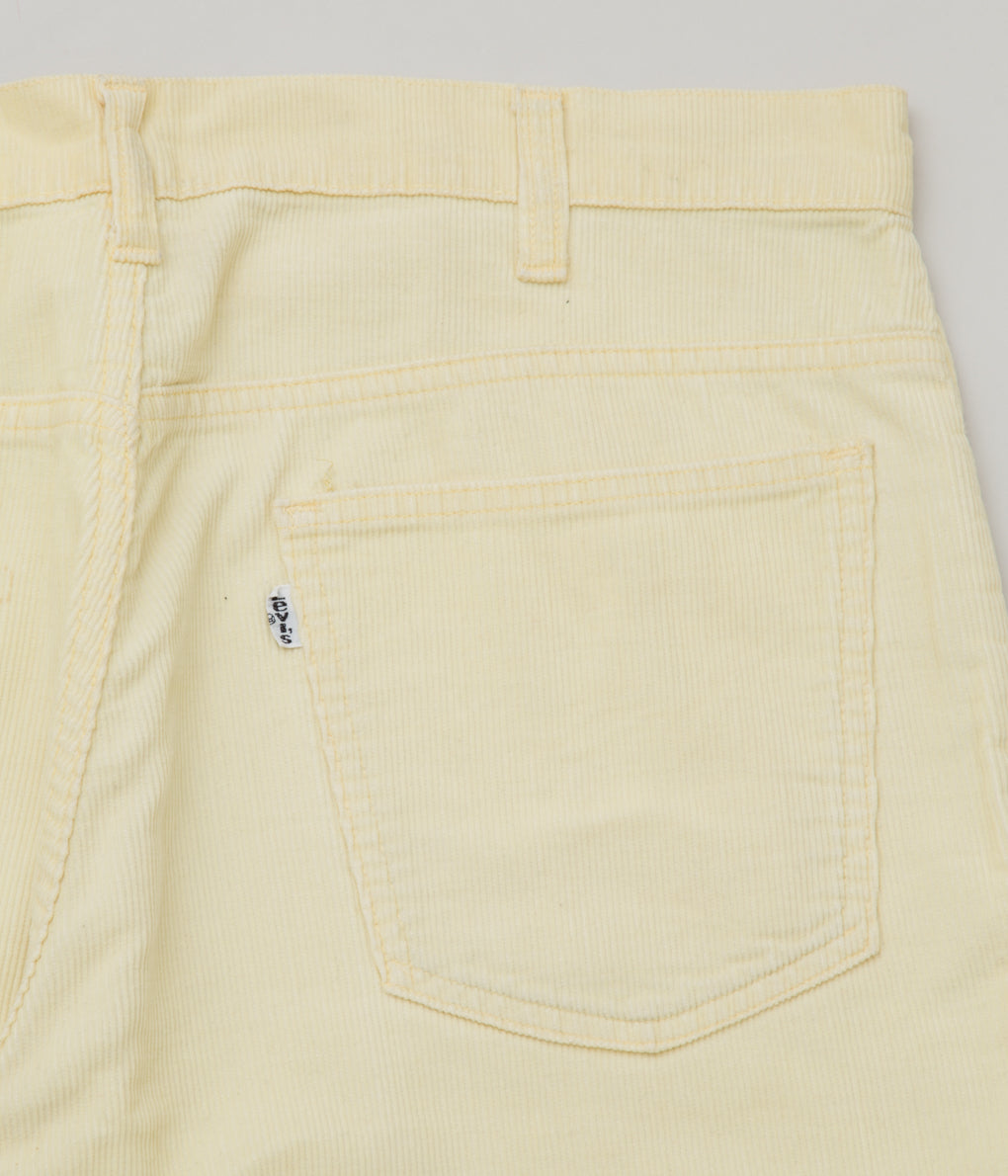 VINTAGE CLOTHING "70'S LEVI'S YELLOW CORDUROY 646 PANTS"(W35/L31)