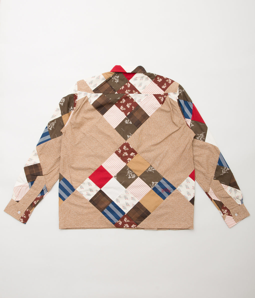 BODE "PONY CALICO QUILT LS SHIRT"(BROWN MULTI)