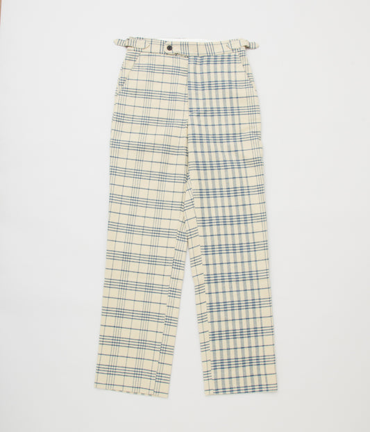 BODE "DORSET PLAID TROUSERS"(CLEAM×BLUE)