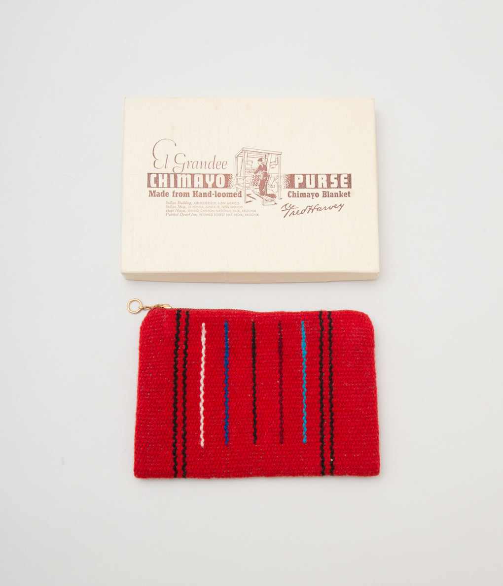 VINTAGE FABRIC "1950'S VINTAGE CHIMAYO PURSE El GRANDEE"(RED)