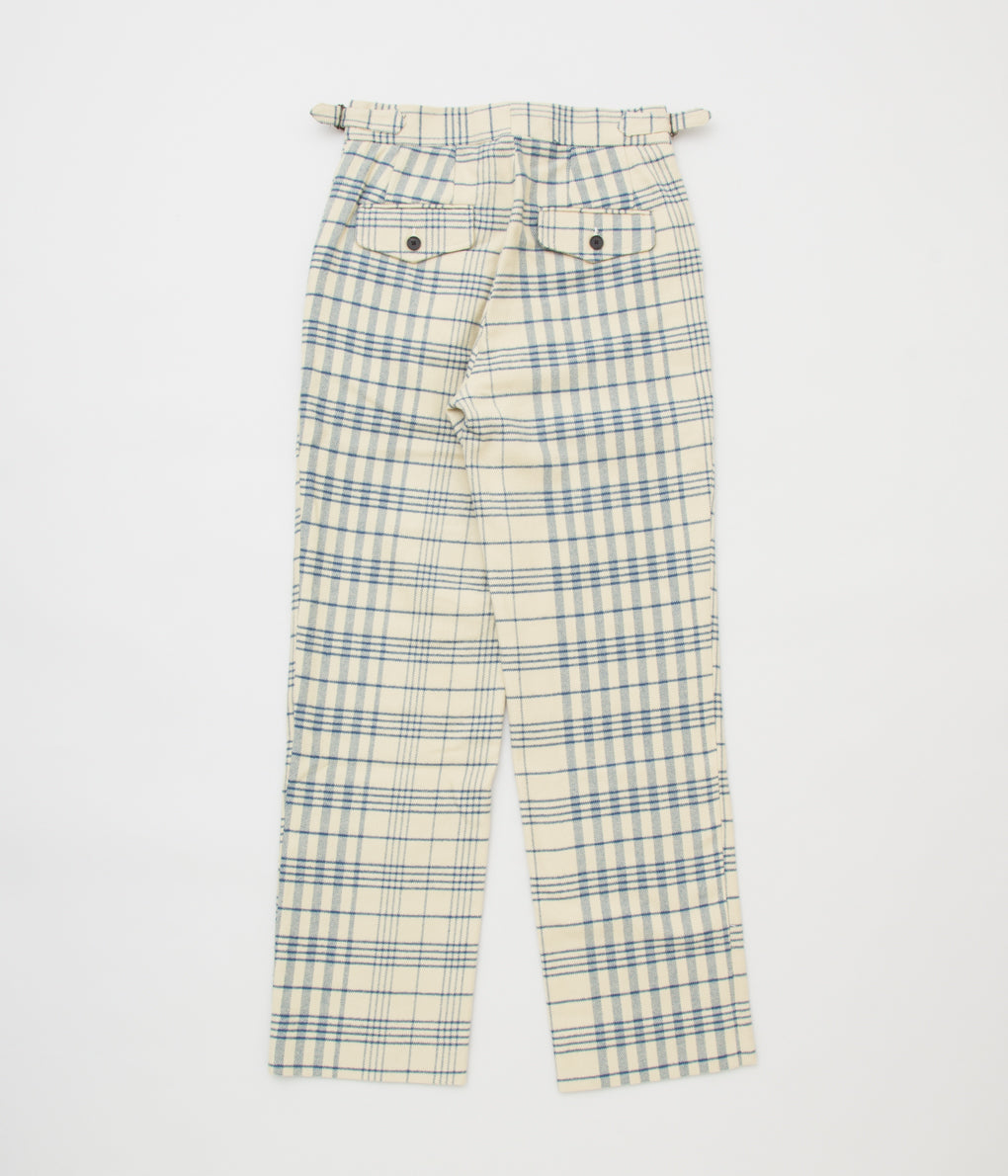 BODE "DORSET PLAID TROUSERS"(CLEAM×BLUE)