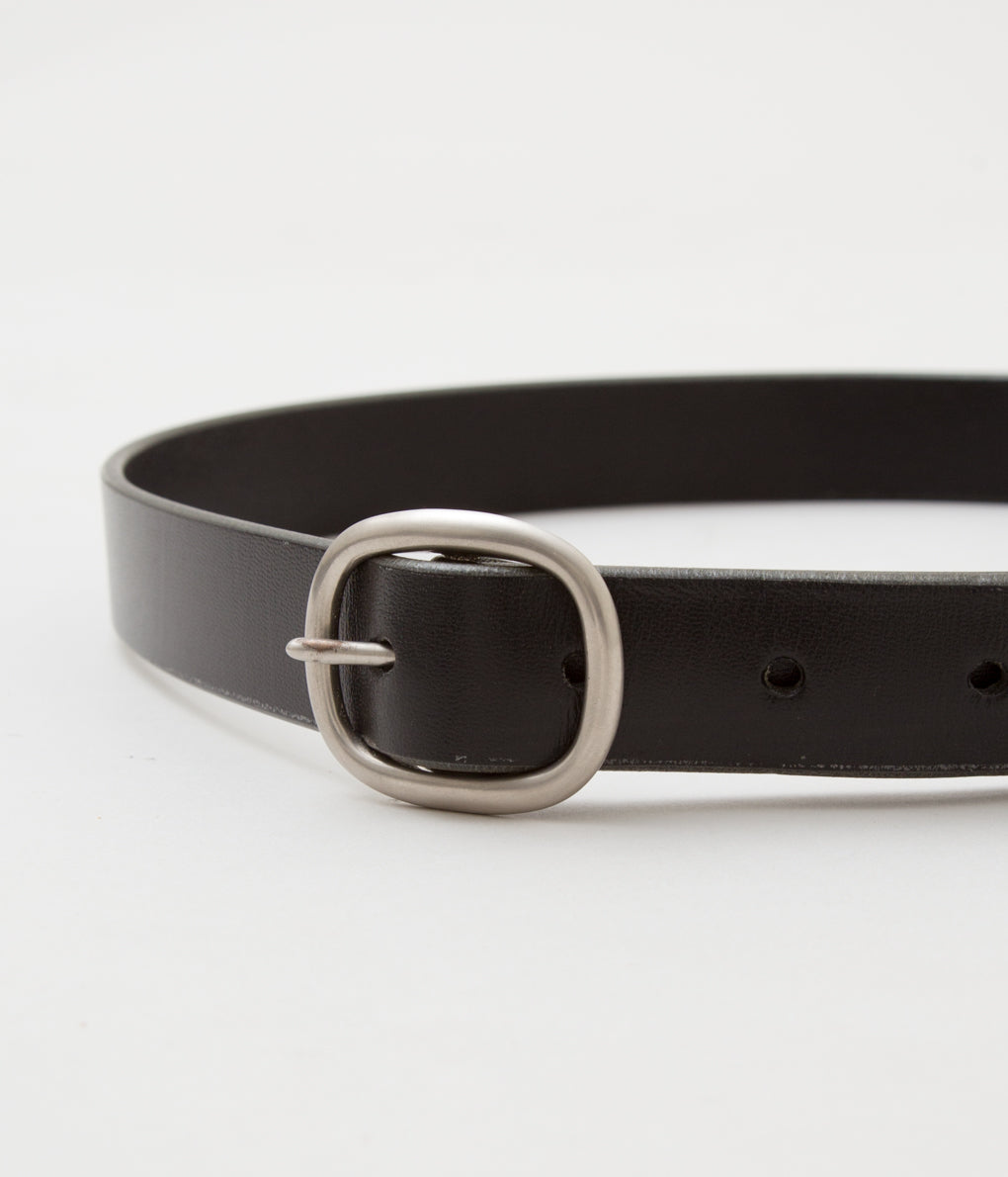 MAXIMUM HENRY "SLIM OVAL BELT"(BLACK)
