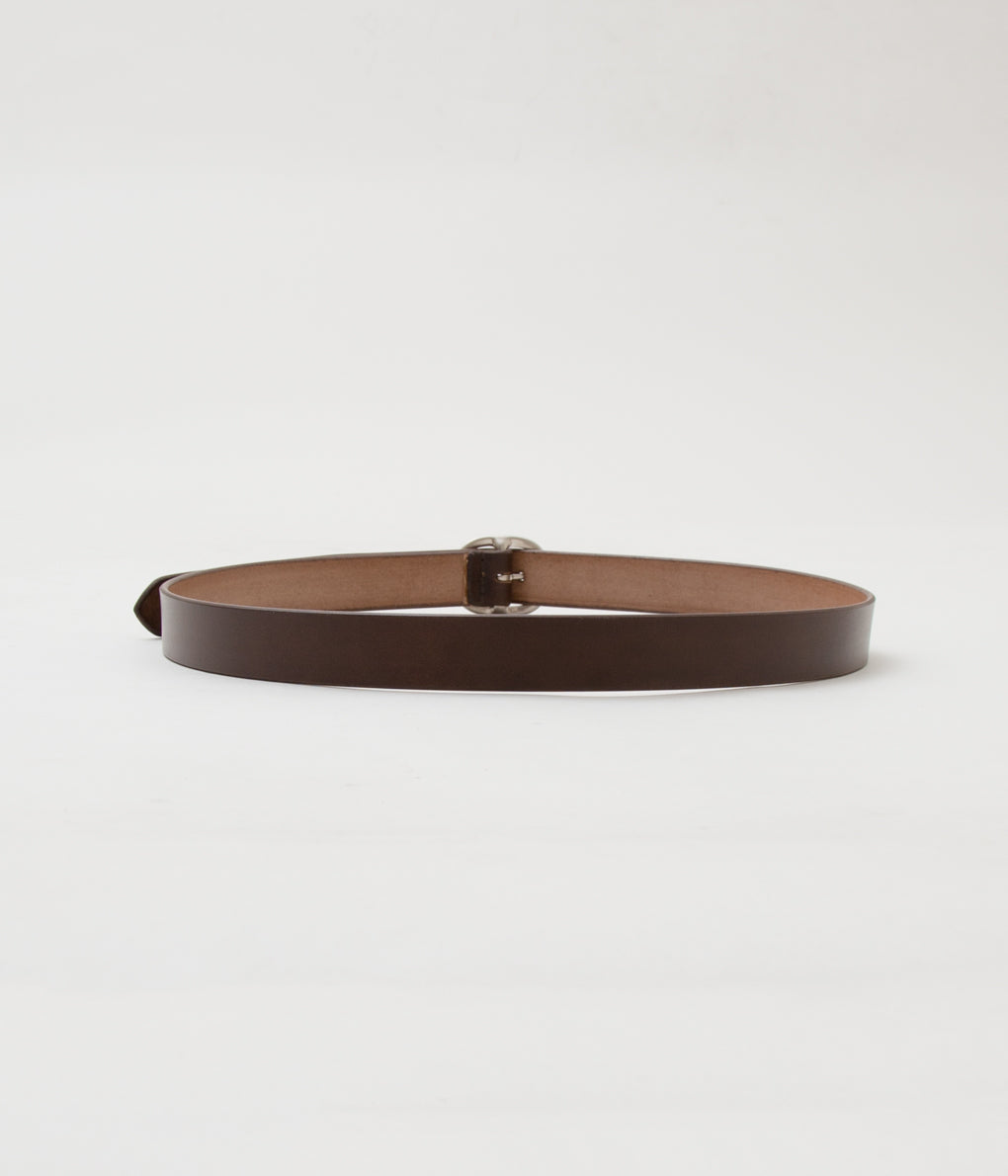 MAXIMUM HENRY "SLIM OVAL BELT"(BROWN)