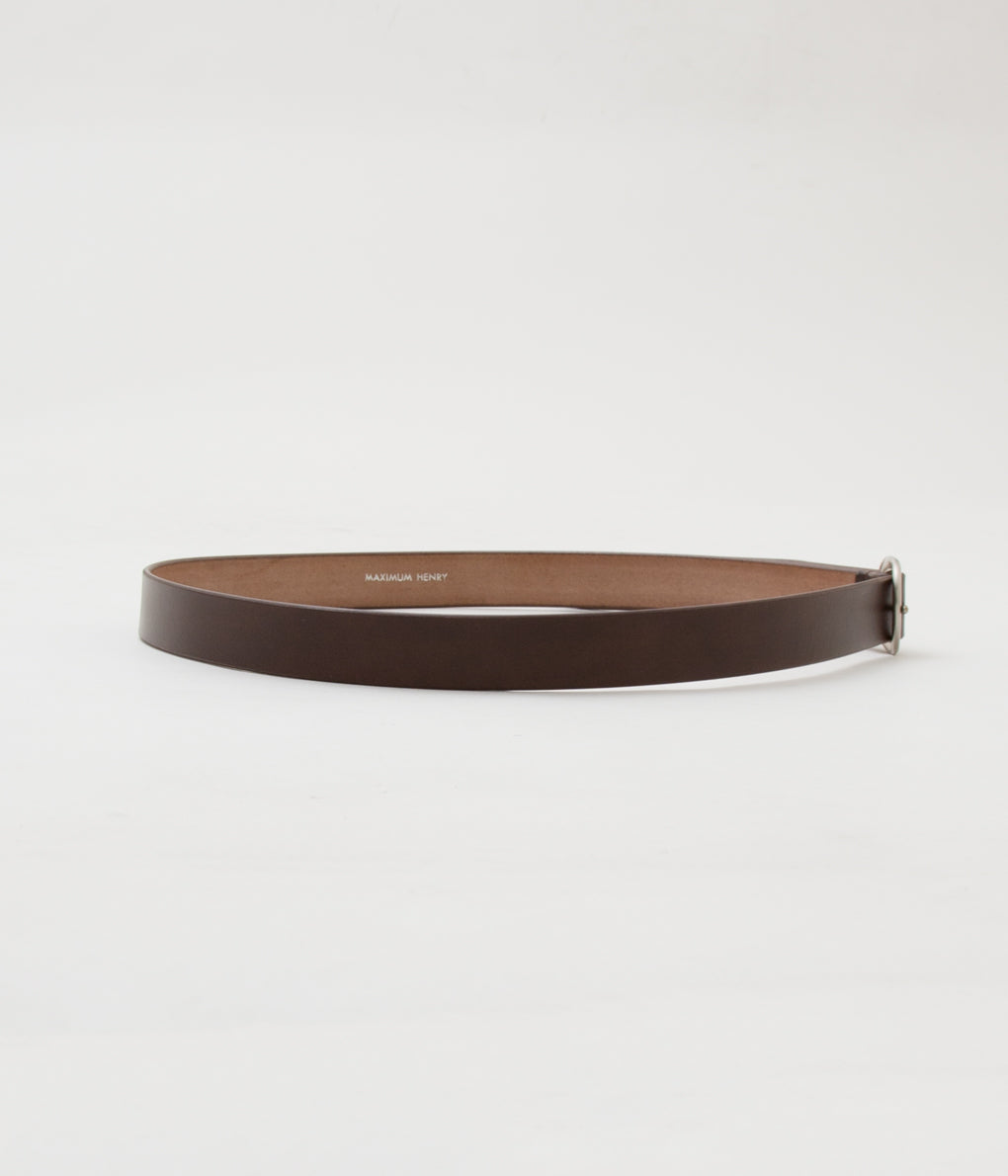 MAXIMUM HENRY "SLIM OVAL BELT"(BROWN)