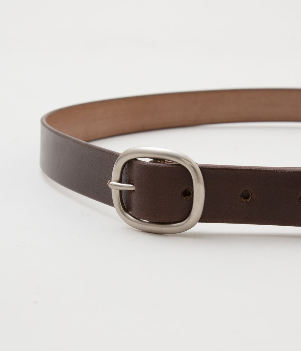 MAXIMUM HENRY "SLIM OVAL BELT"(BROWN)