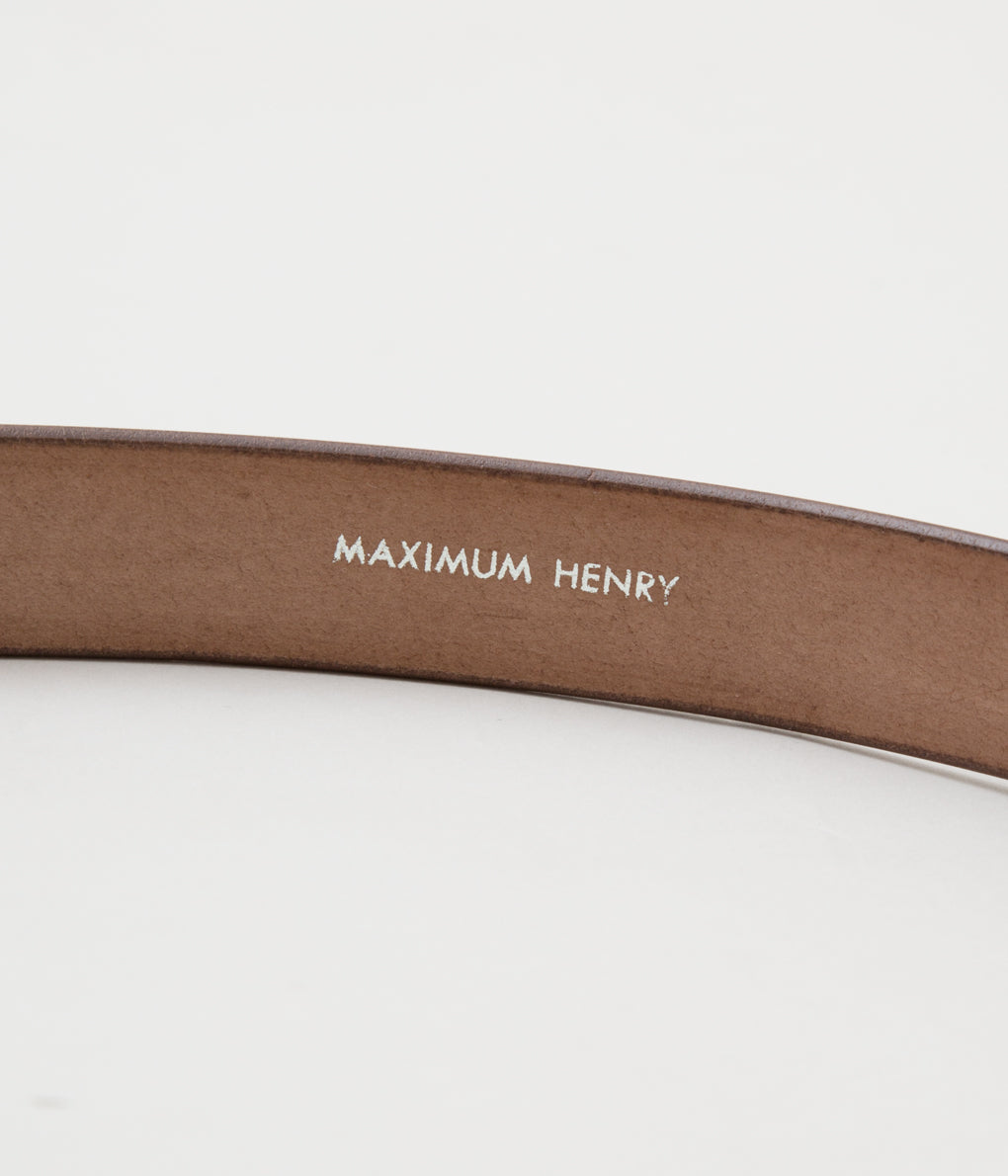 MAXIMUM HENRY "SLIM OVAL BELT"(BROWN)