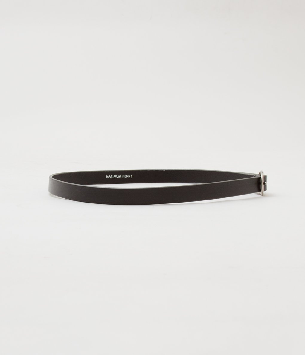 MAXIMUM HENRY "VERY SLIM OVAL BELT"(BLACK)