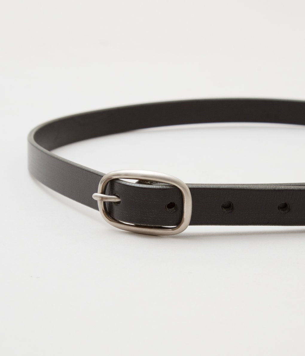 MAXIMUM HENRY "VERY SLIM OVAL BELT"(BLACK)