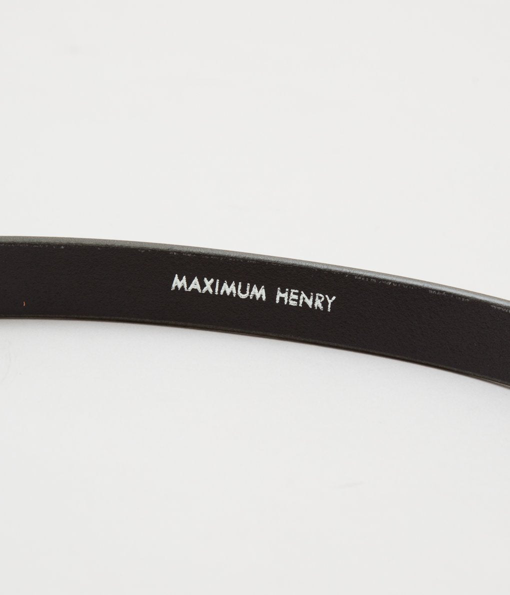 MAXIMUM HENRY "VERY SLIM OVAL BELT"(BLACK)