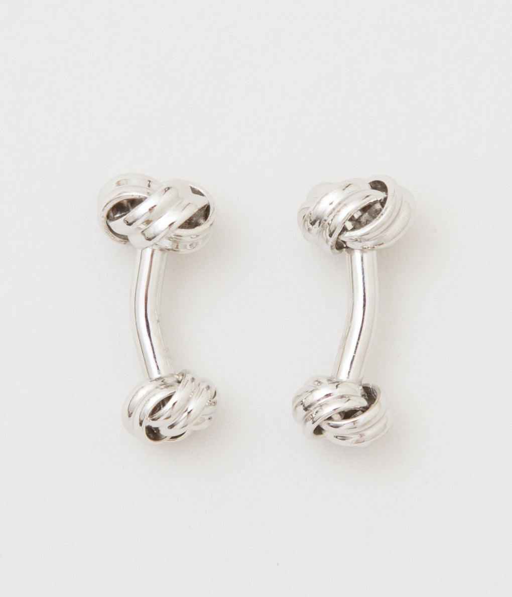 FINE AND DANDY "CUFF LINKS KNOT"(SILVER)
