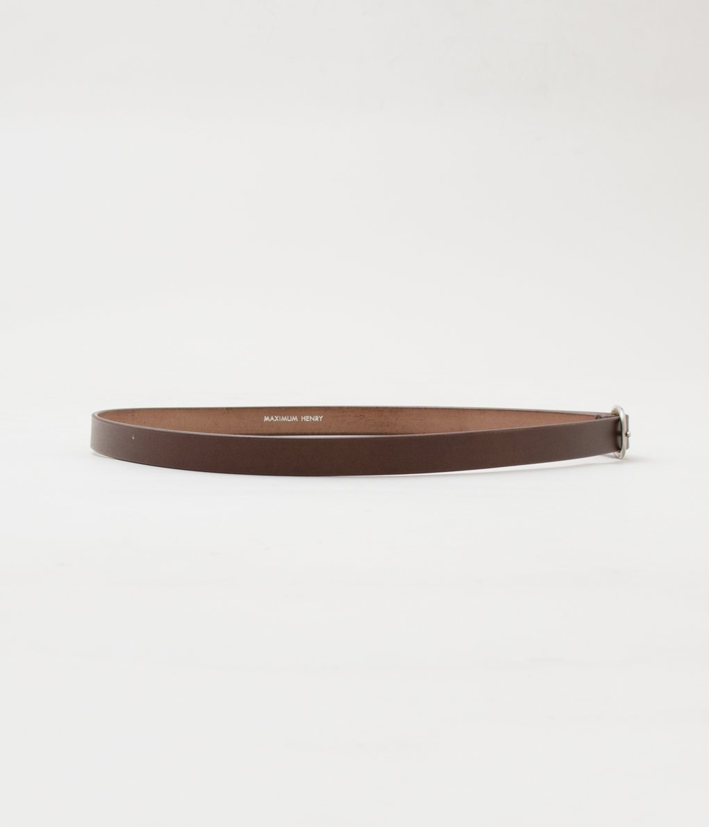 MAXIMUM HENRY "VERY SLIM OVAL BELT"(BROWN)