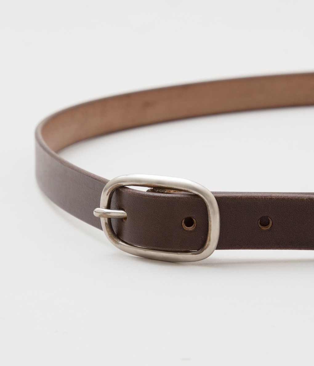 MAXIMUM HENRY "VERY SLIM OVAL BELT"(BROWN)