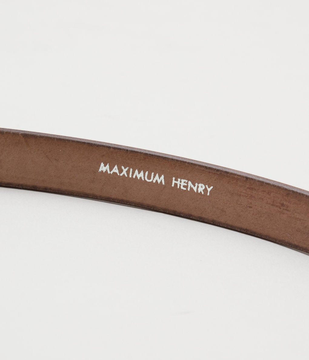 MAXIMUM HENRY "VERY SLIM OVAL BELT"(BROWN)