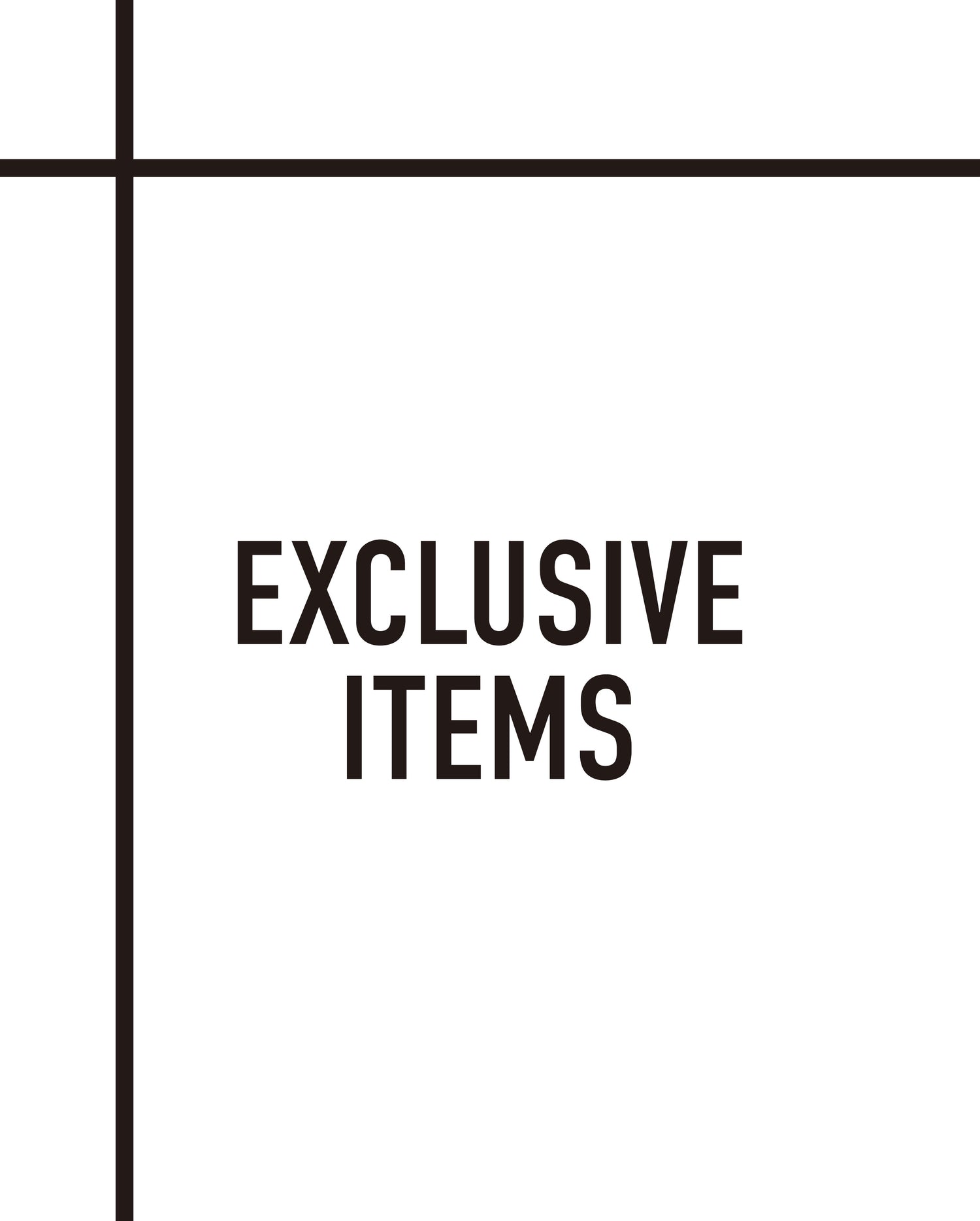 EXCLUSIVE ITEMS