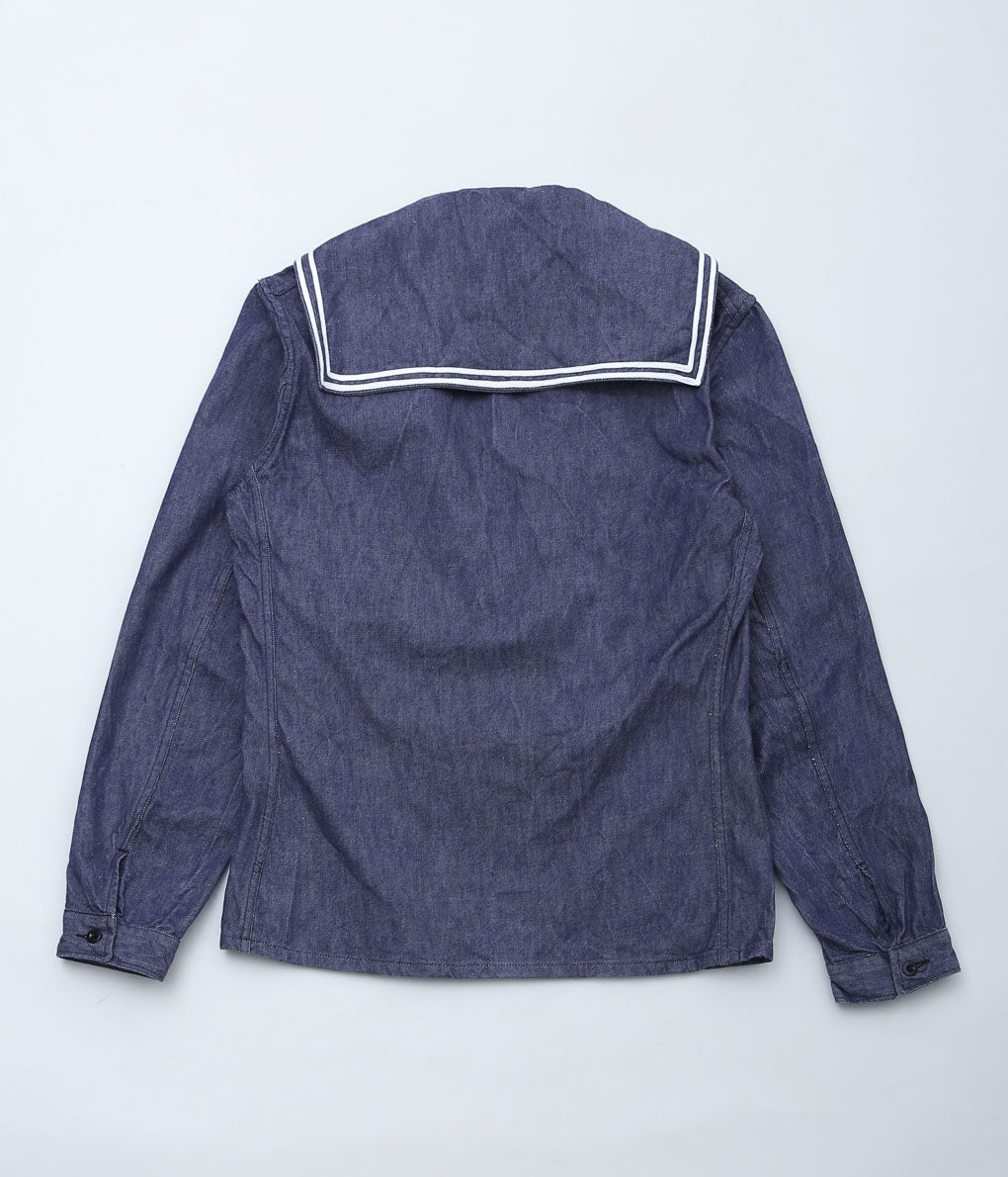 USED&VINTAGE ''1969'S FRENCH NAVY DENIM SAILOR TOP'' (INDIGO)