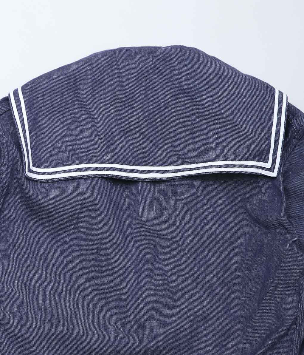 USED&VINTAGE ''1969'S FRENCH NAVY DENIM SAILOR TOP'' (INDIGO)