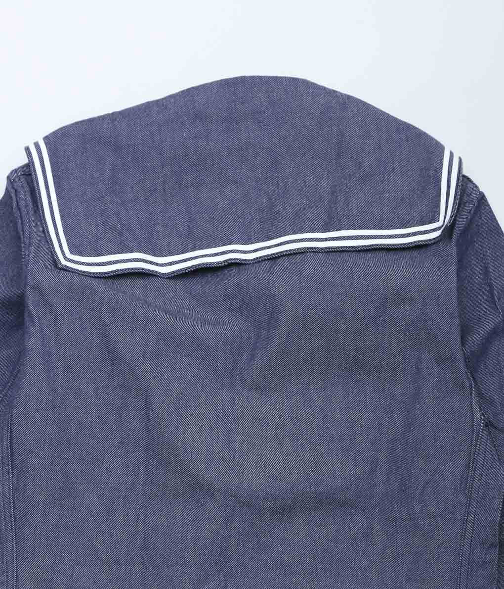 USED&VINTAGE ''1974'S FRENCH NAVY DENIM SAILOR TOP'' (INDIGO)