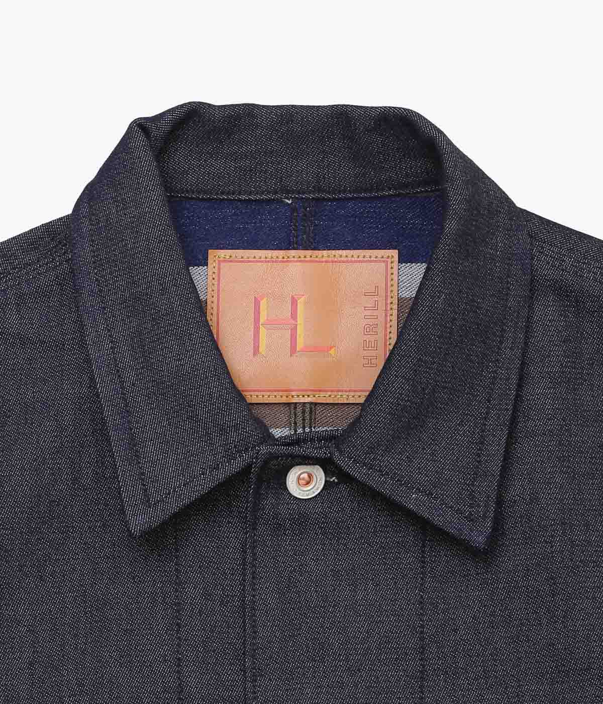 HERILL ''CASHMEREDENIM RAILROAD CHOREJACKET'' (INDIGO)