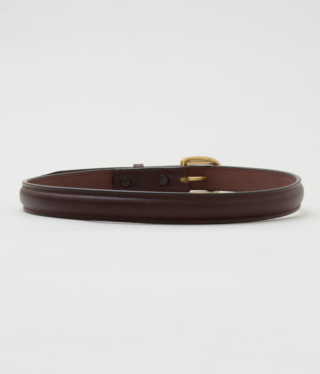 TORY LEATHER ''2165 CLASSIC BRIDLE LEATHER RAISED BELT'' (HAVANA/BRASS)