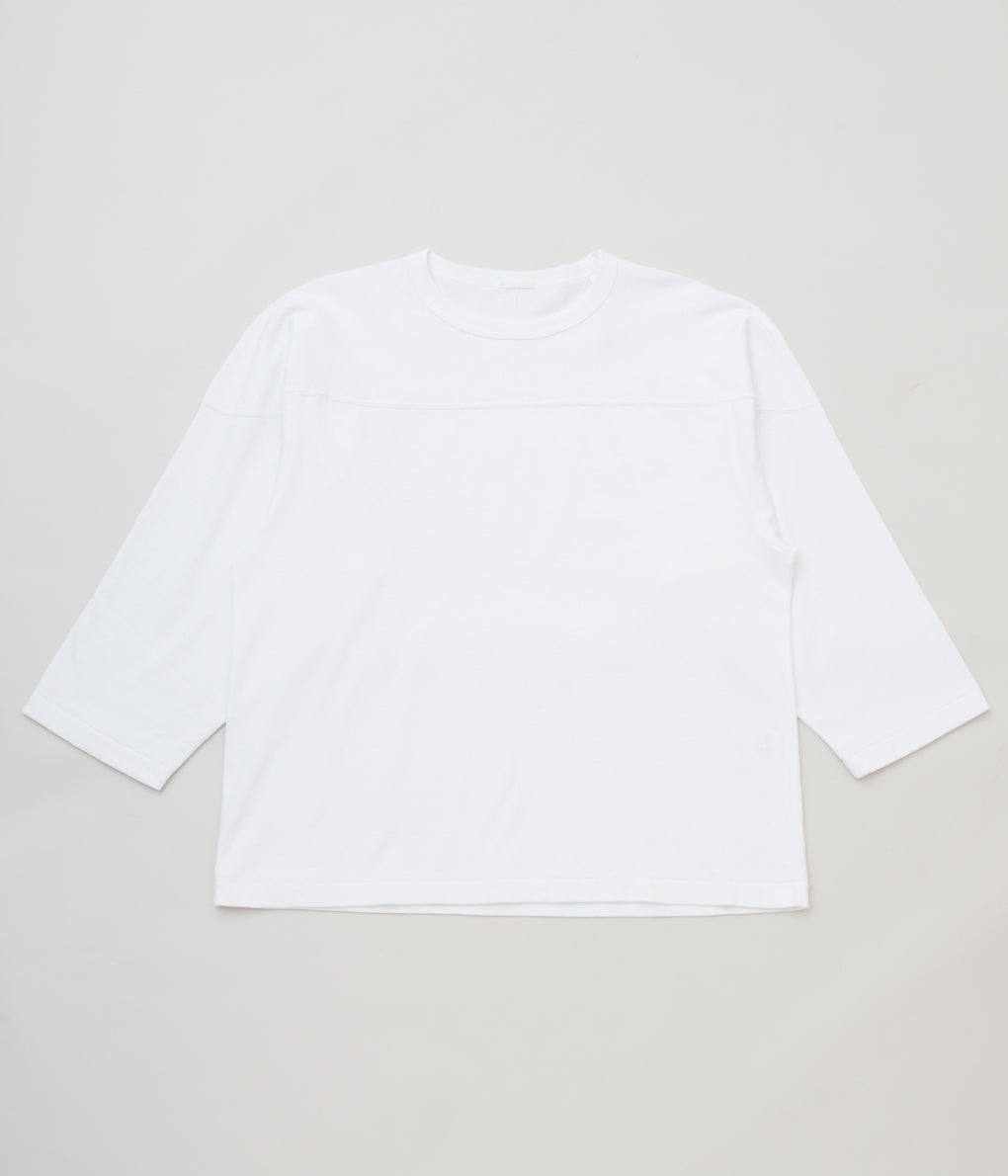 COMOLI  "フットボールTシャツ"(WHITE)