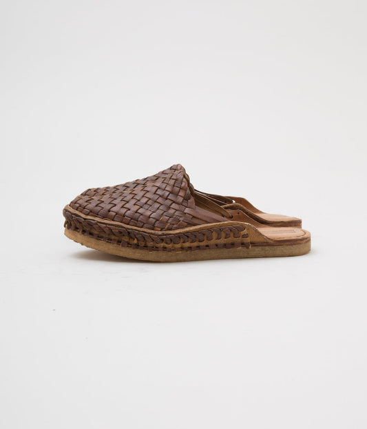 MOHINDERS "WOVEN CITY SLIPPER" (OILED BROWN)