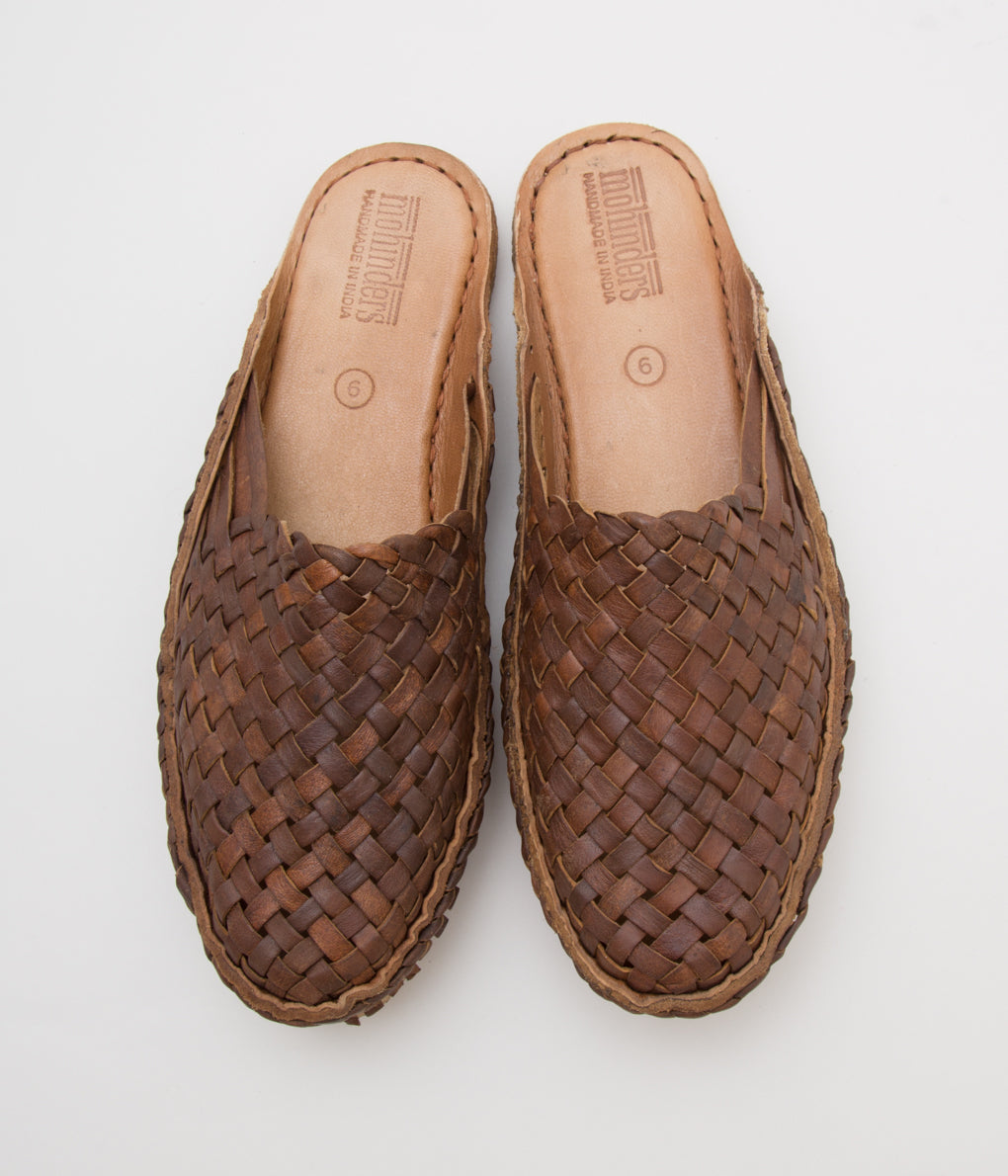 MOHINDERS "WOVEN CITY SLIPPER" (OILED BROWN)