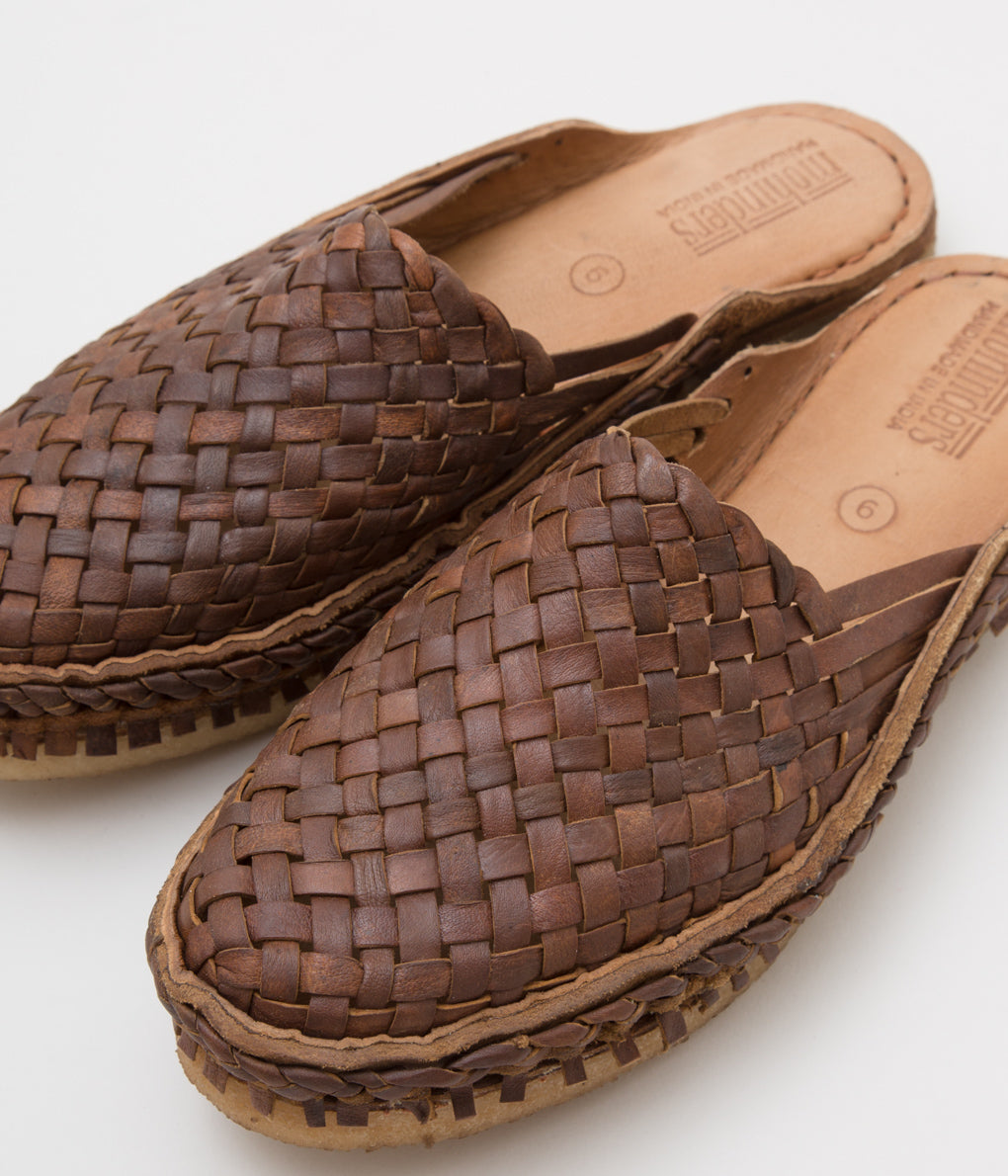 MOHINDERS "WOVEN CITY SLIPPER"(OILED BROWN)