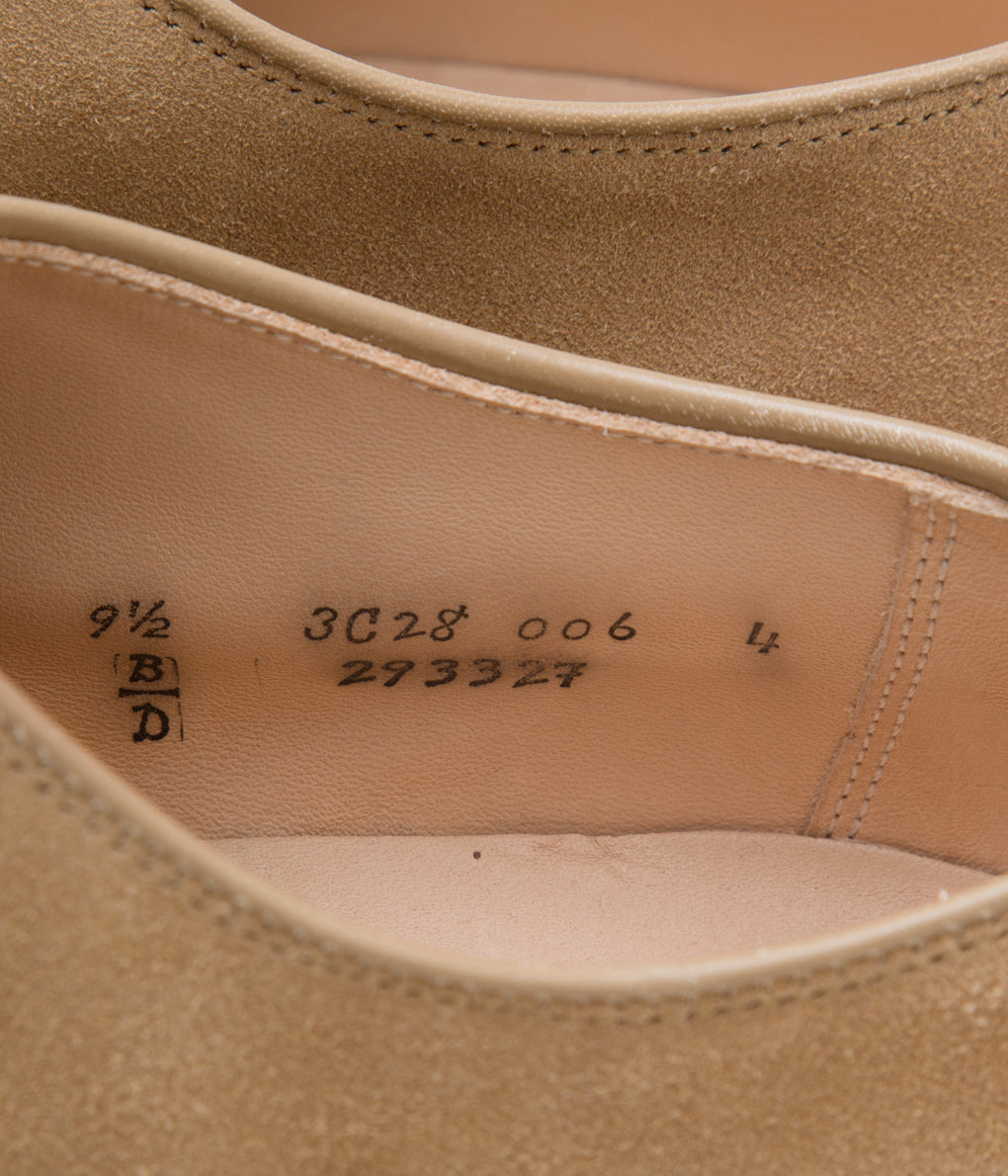 VINTAGE "ALDEN SUEDE PLAIN TOE SHOES" (BEIGE)