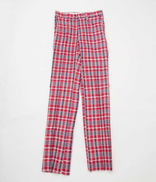 VINTAGE "O'CONNELLS LUCAS-CHELF AUTHENTIC MADRAS CHECK TROUSER" (RED CHECK)