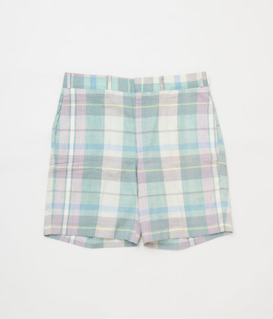 VINTAGE "O'CONELL LUCAS-SHELF MADRAS SHORTS"(MINT GREEN CHECK)