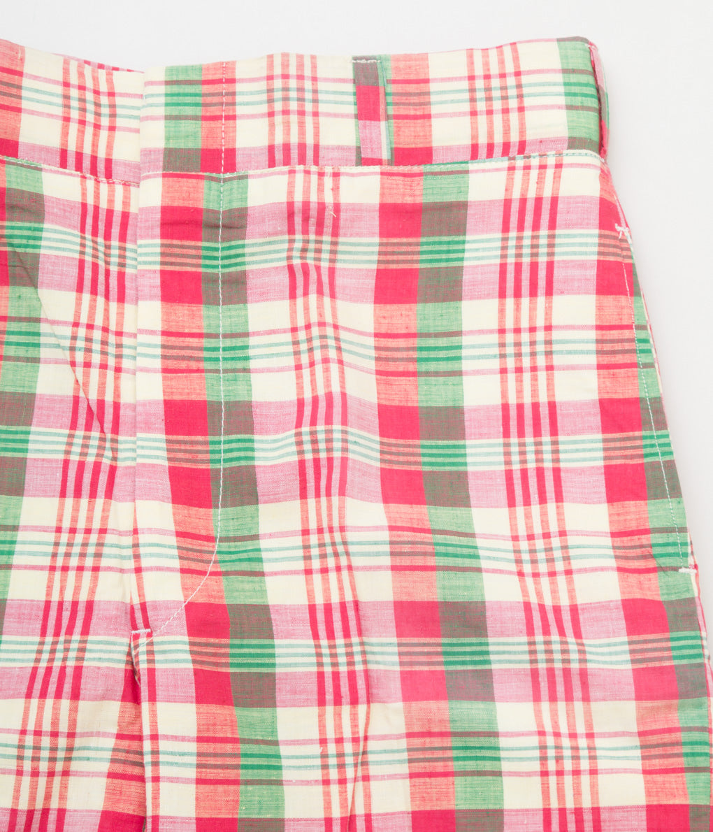 VINTAGE "O'CONELL LUCAS-SHELF MADRAS SHORTS"(RED CHECK)