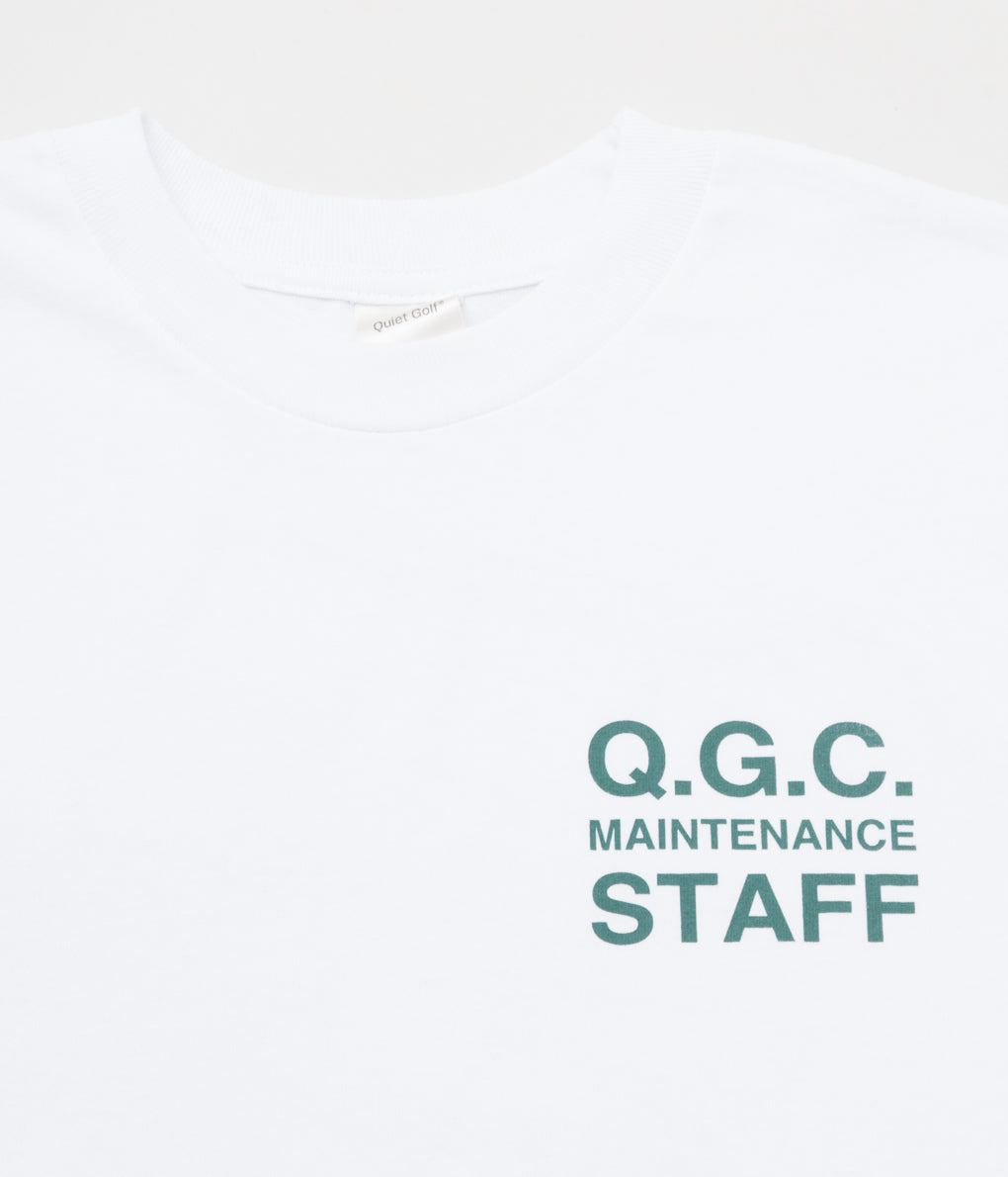 QUIET GOLF "Q.G.C. STAFF T-SHIRT"(WHITE)