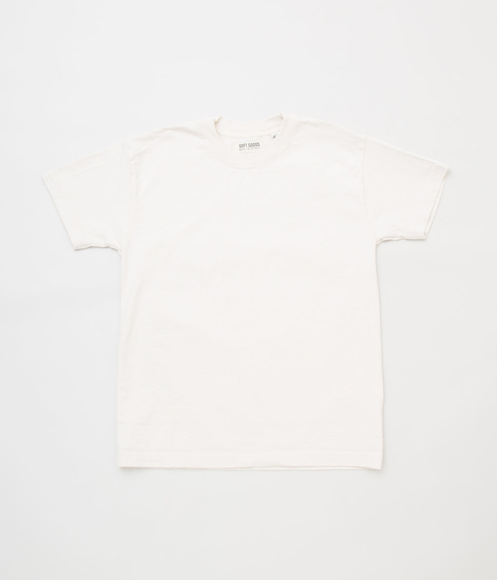 SOFT GOODS "HEAVY WEIGHT CREW NECK TEE"(NATURAL)