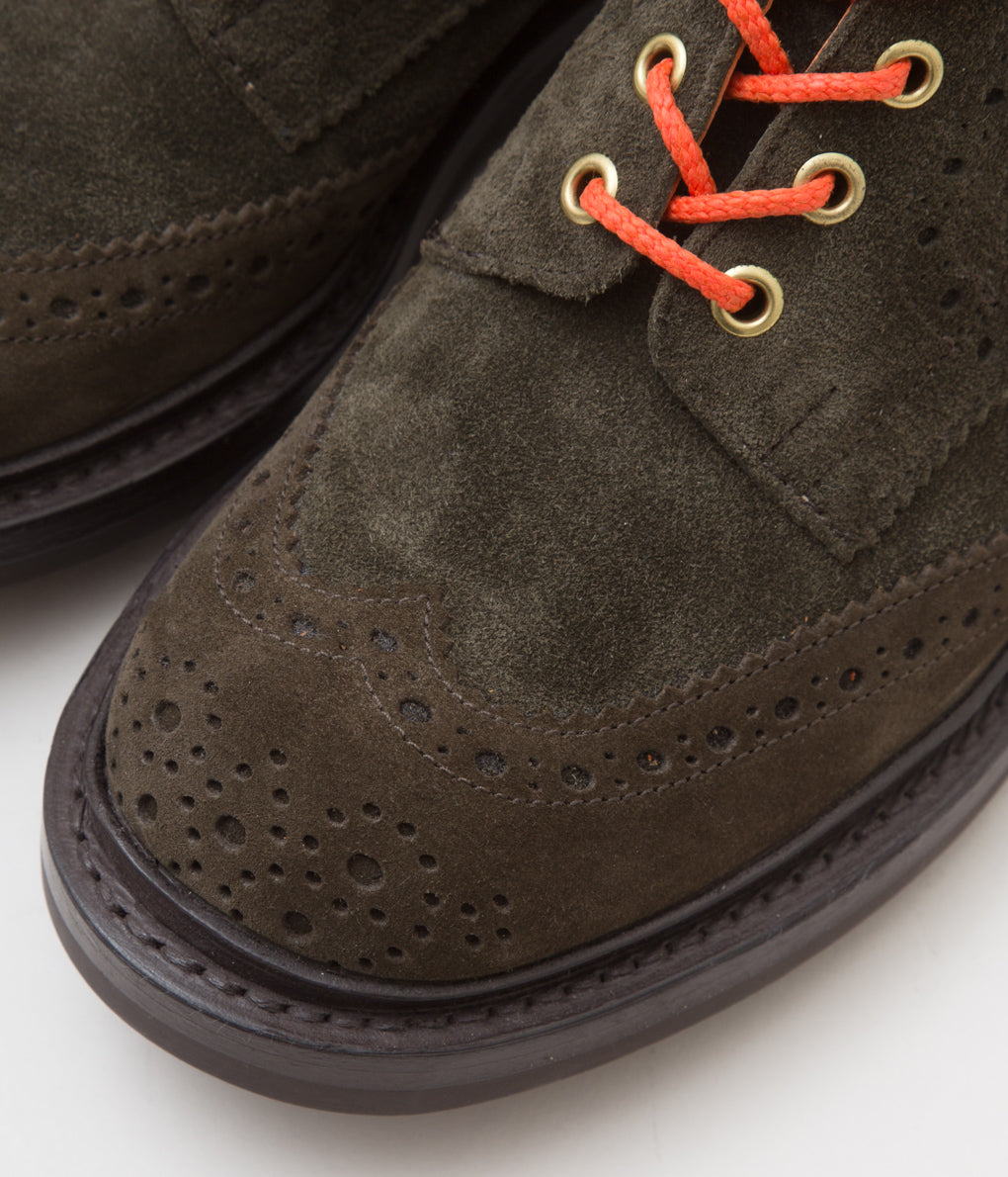 QUILP BY TRICKER'S×MAIDENS SHOP "M7495 BROGUE BOOTS" (DK OLIVE MULTI)