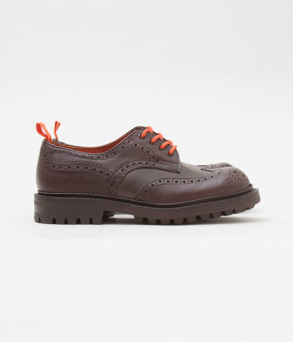 QUILP BY TRICKER'S×MAIDENS SHOP "M7457 OXFORD SHOE" (DK BROWN MULTI)