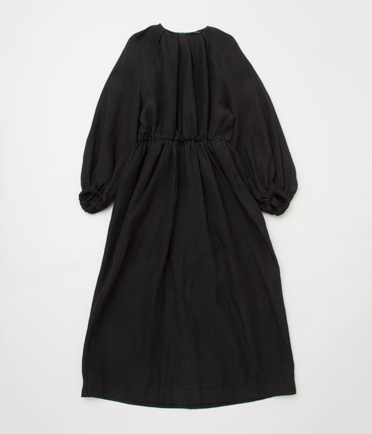 R&D.M.Co - OLDMAN'S TAILOR "DENSELY LINEN SMOCK GUM DRESS"(BLACK)