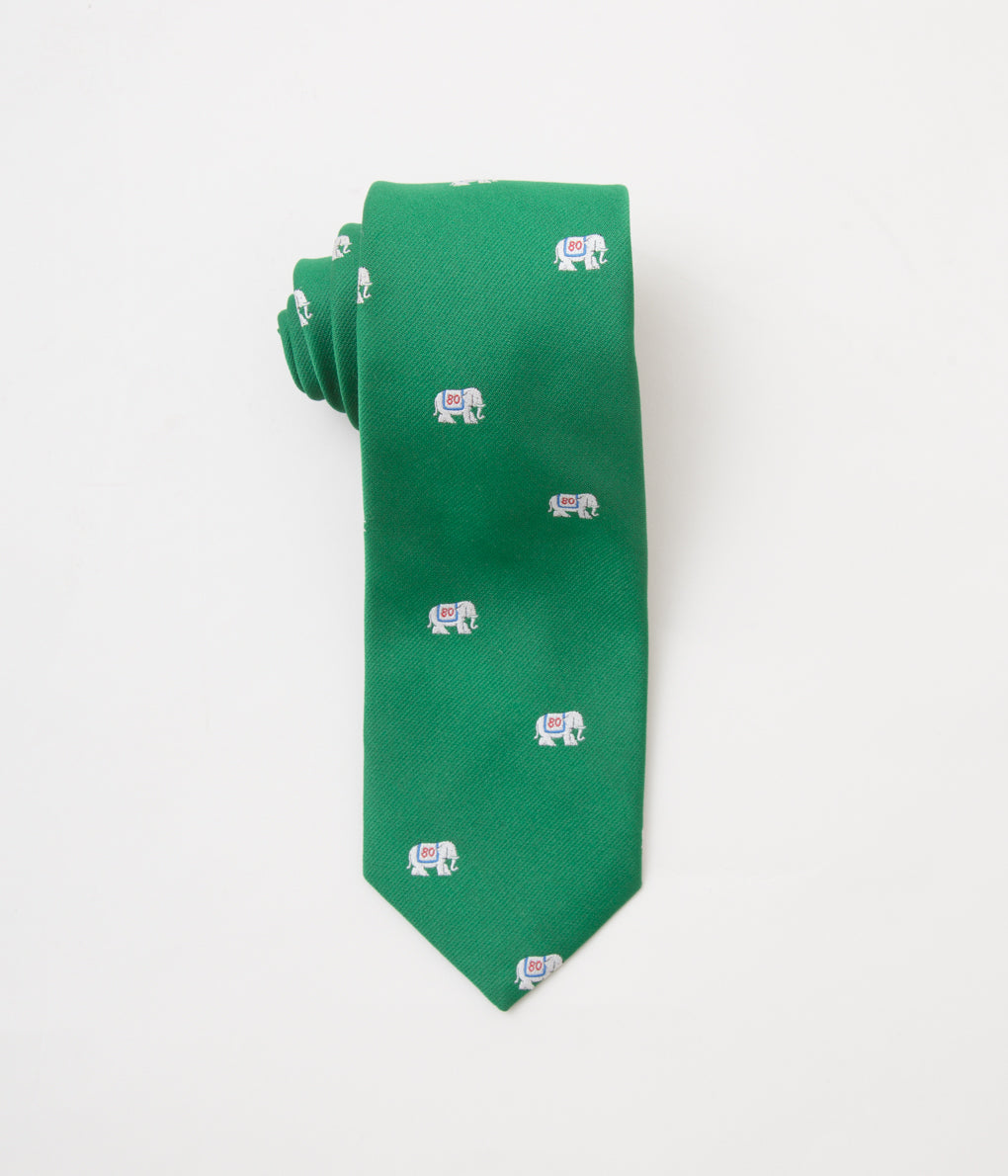 FROM USA "O'CONELL LUCAS-CHELF EMBROIDERED TIE ELEPHANT"(GREEN)