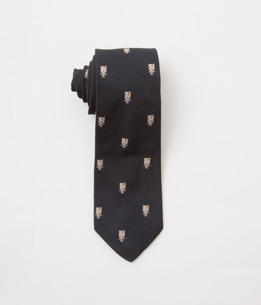 FROM USA "O'CONELL LUCAS-CHELF EMBROIDERED TIE CREST"(BLACK)
