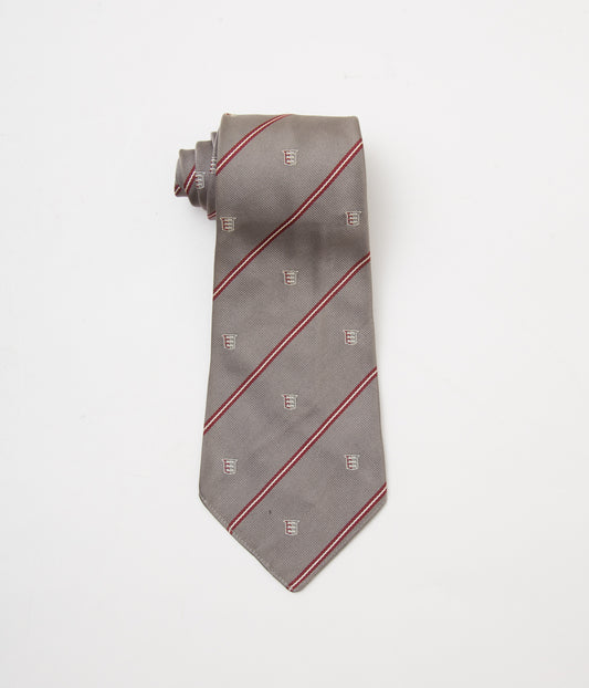 FROM USA "O'CONELL LUCAS-CHELF EMBROIDERED TIE CREST"(SILVER)