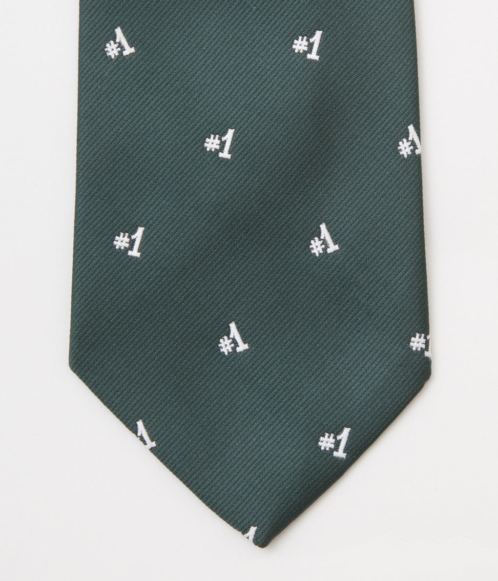 FROM USA "O'CONELL LUCAS-CHELF EMBROIDERED TIE #1"(GREEN)