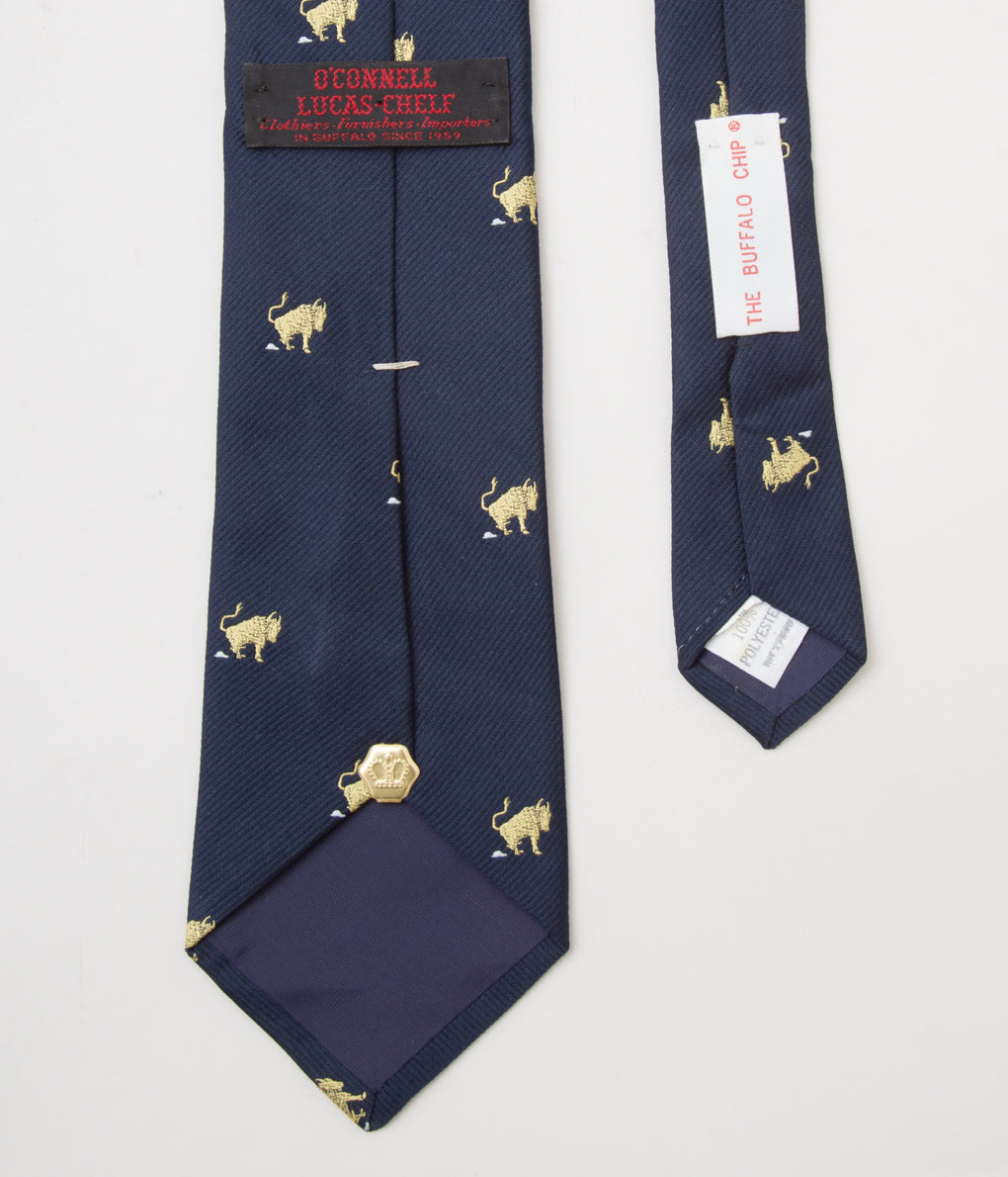 FROM USA "O'CONELL LUCAS-CHELF EMBROIDERED TIE BUFFALO"(NAVY)