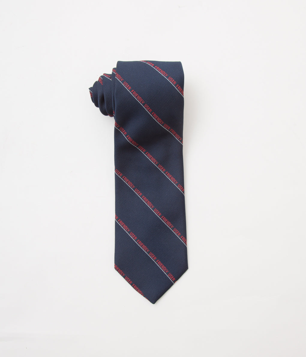 FROM USA "O'CONELL LUCAS-CHELF EMBROIDERED TIE USER FRIENDLY"(NAVY)