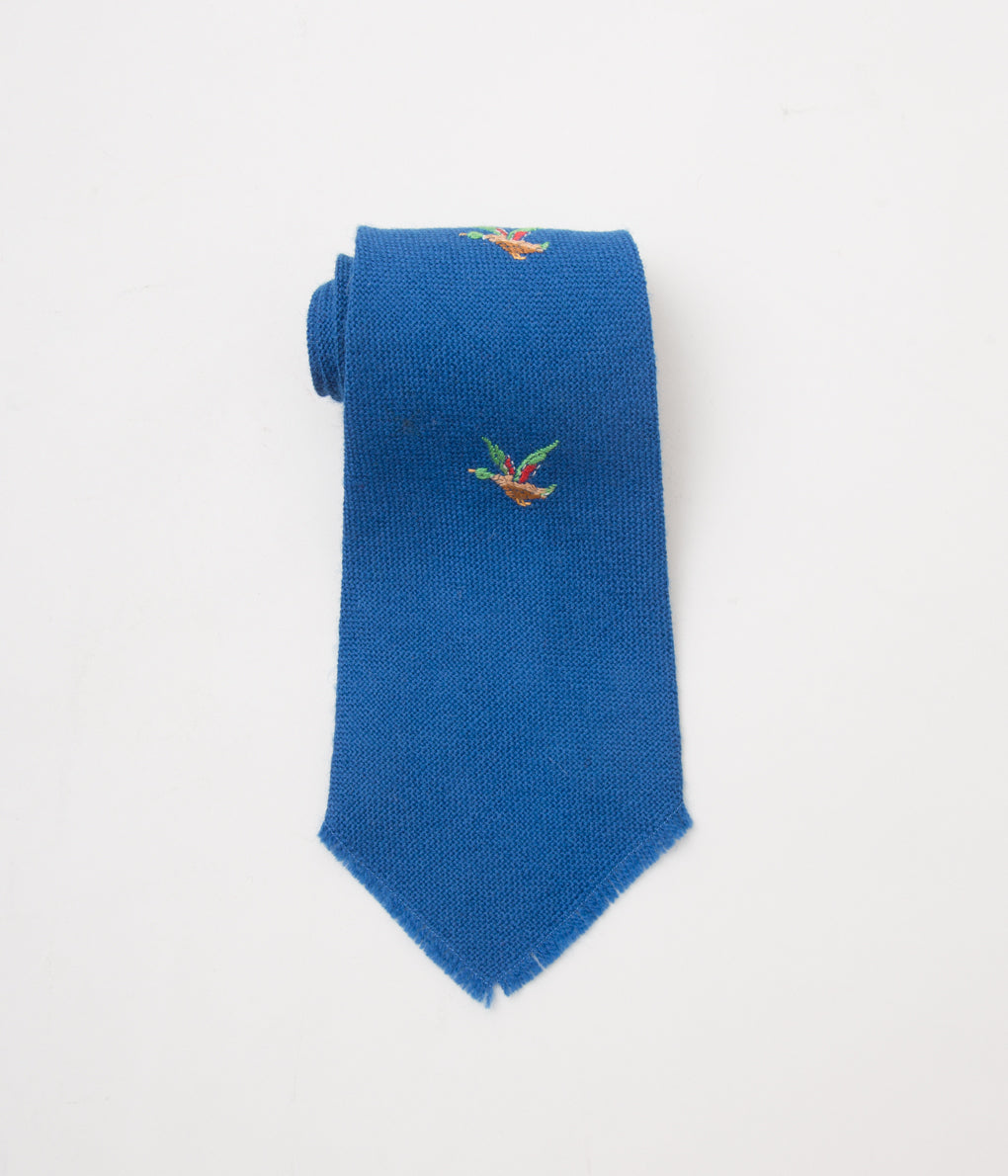 VINTAGE "50'S THE OLD MEXICO SHOP WOOL TIE"(ROYAL)