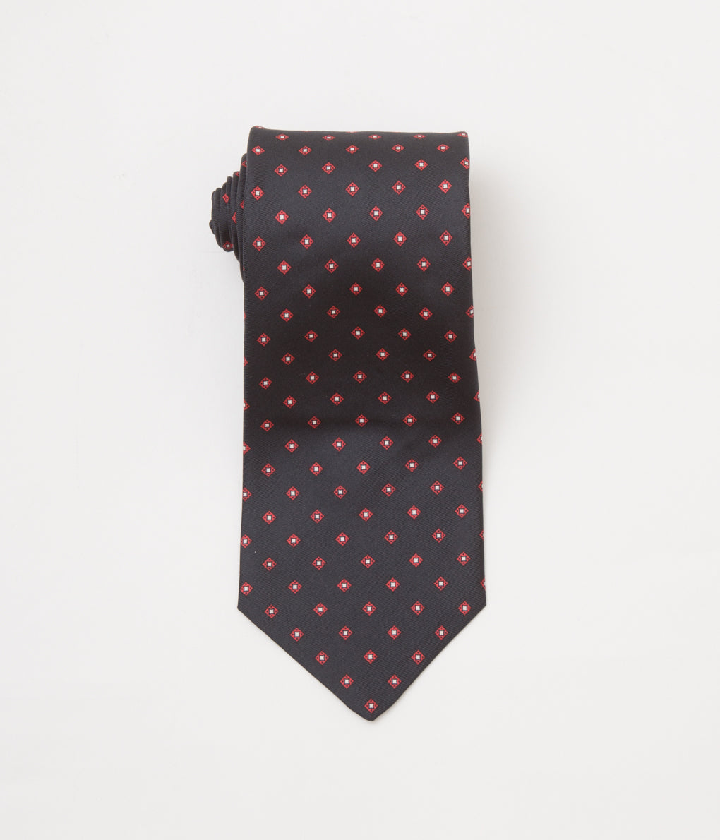 FROM USA "VINTAGE BROOKS BROTHERS PRINT TIE"(BLACK)