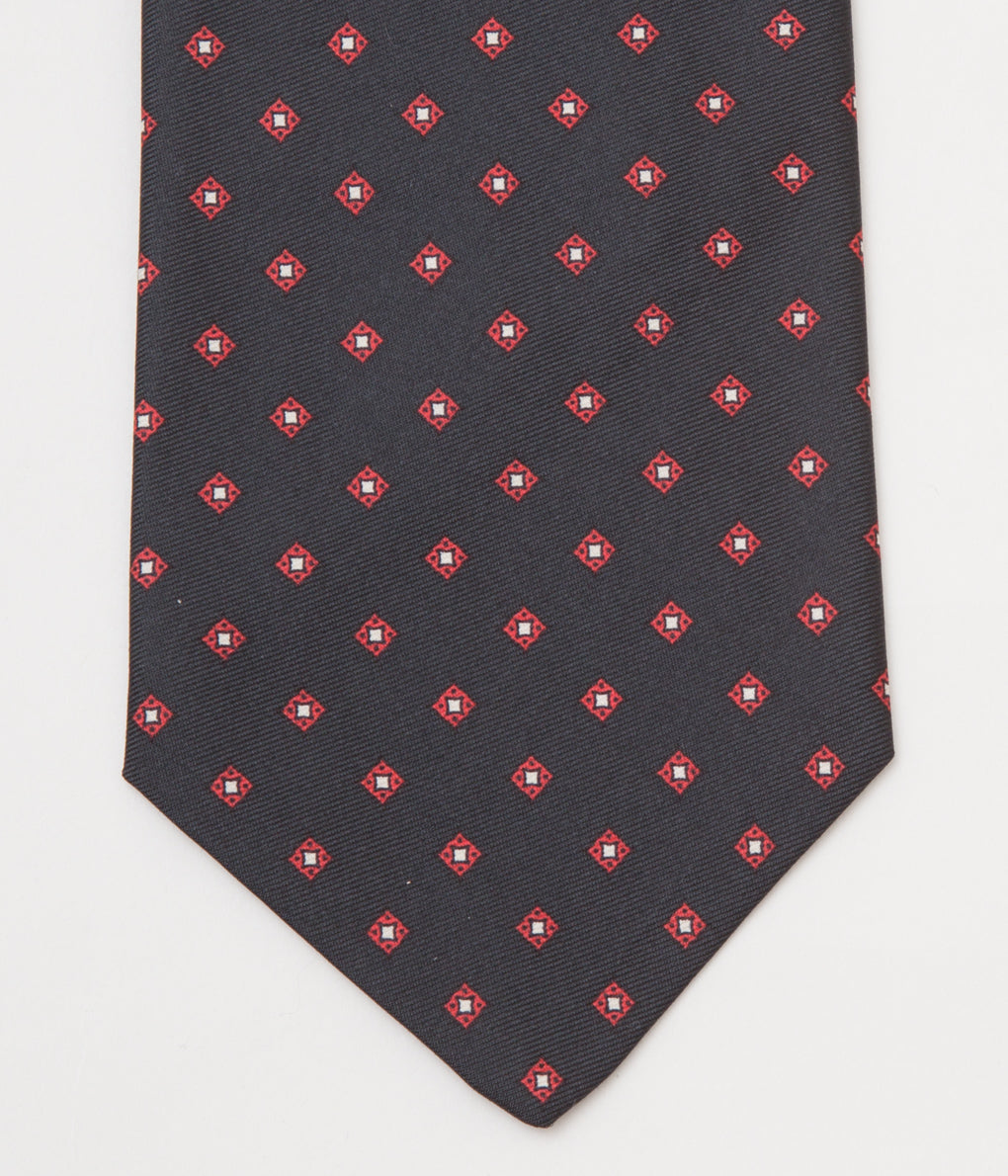 FROM USA "VINTAGE BROOKS BROTHERS PRINT TIE"(BLACK)