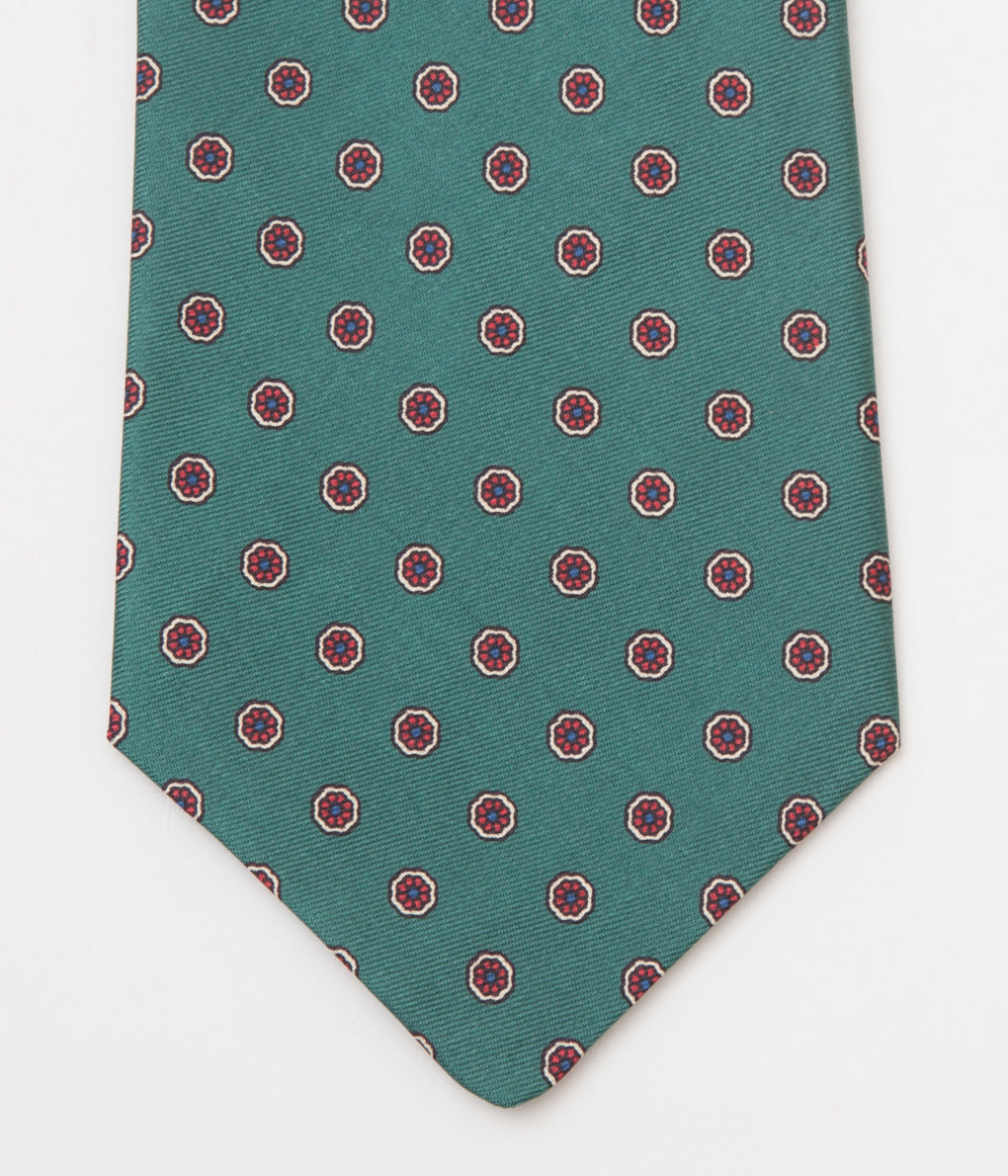 FROM USA "VINTAGE BROOKS BROTHERS PRINT TIE"(GREEN)