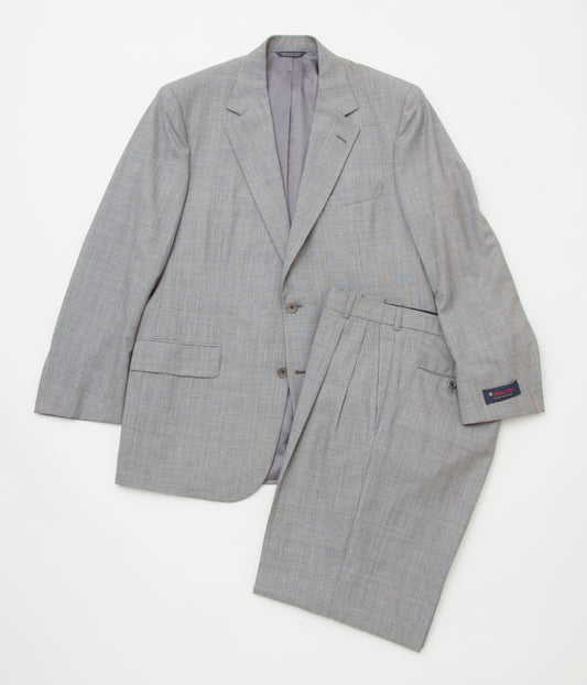 FROM USA "DEAD STOCK BROOKS BROTHERS WOOL GLEN CHECK SUITS"(LT GRAY/YELLOW)