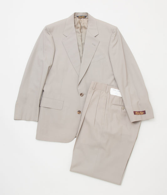 FROM USA "DEAD STOCK BROOKS BROTHERS LIGHT WEIGHT OXFORD SUITS"(TAN)