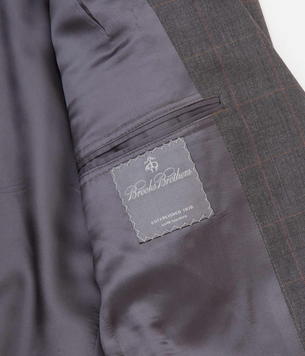 FROM USA "DEAD STOCK BROOKS BROTHERS WOOL SHADOW CHECK SUITS"(CHARCOAL)